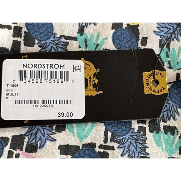 Tailored Recreation Premium Hawaiian Shirt Pineapple Mens Medium Slim Fit NWT - Picture 10 of 15